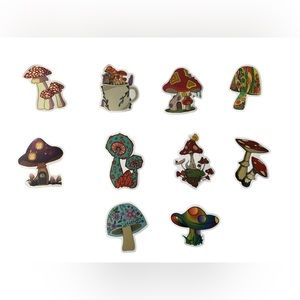 Bundle of 10 Random Mushroom Stickers